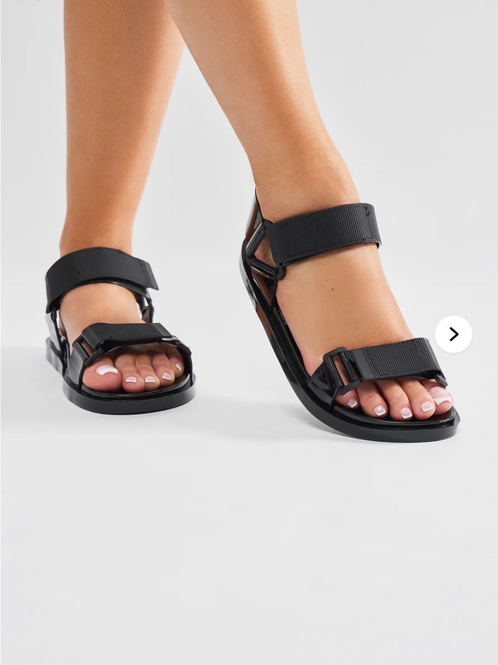 Women's Jelly Black Strappy Casual Sandals